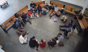 performance e debate entre estudantes de Michigan e da udesc Ceart-foto:Wagner Locks