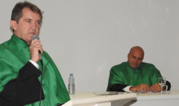 Professor Joris Pazin (à esq.) assumiu direção-geral da Udesc Cefid para Gestão 2018-2022