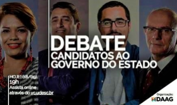 Debate entre candidatos ao governo do Estado