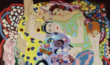 Quadro de Klimt é retratado em tapeçaria por Cecilia Vilela, em exposição entre 15 e 31 de janeiro.