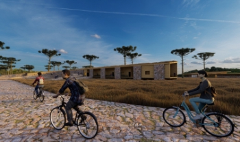 Projeto apresenta edificações desenhadas para atender  necessidades de cicloturistas