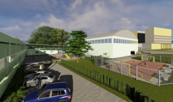 Nova escola terá mais de 5 mil metros quadrados de área construída