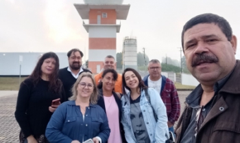 Membros do Ceped fizeram visita ao Radar Meteorológico de Chapecó durante viagem de planejamento do evento