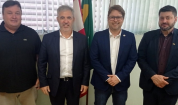 Gestores da Udesc receberam secretário-executivo de Aquicultura e Pesca, Tiago Frigo