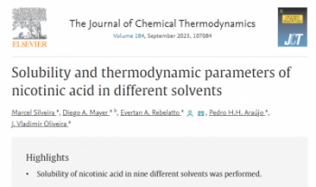 Artigo foi publicado no Jornal de Termodinâmica Química