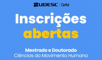 Candidatos podem se inscrever, de forma online, até
	junho - Arte: Rafael Cassaniga/Ascom Udesc Cefid